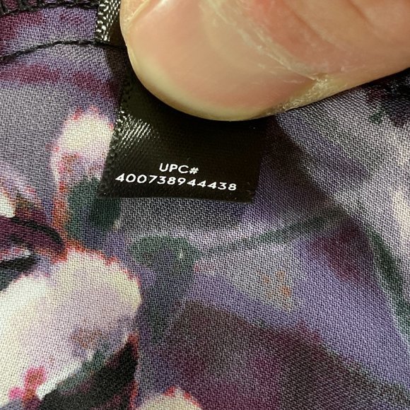 Simply Vera Vera Wang Womens Purple Floral Short Sleeve Scoop Neck Size Small - Picture 9 of 9